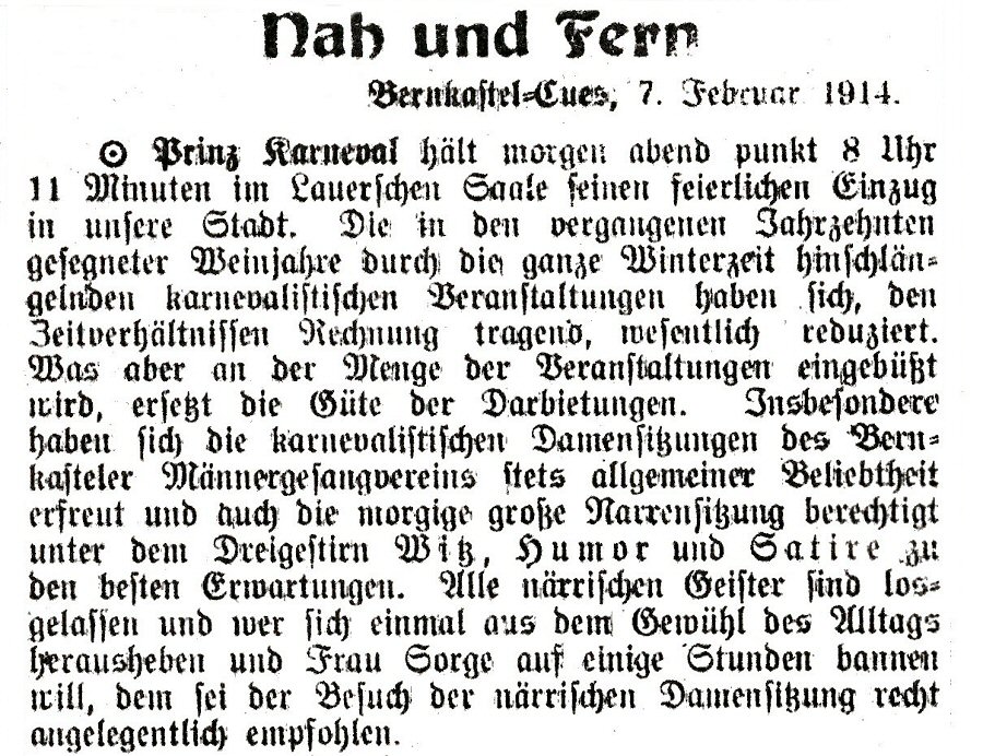 1914 Bericht