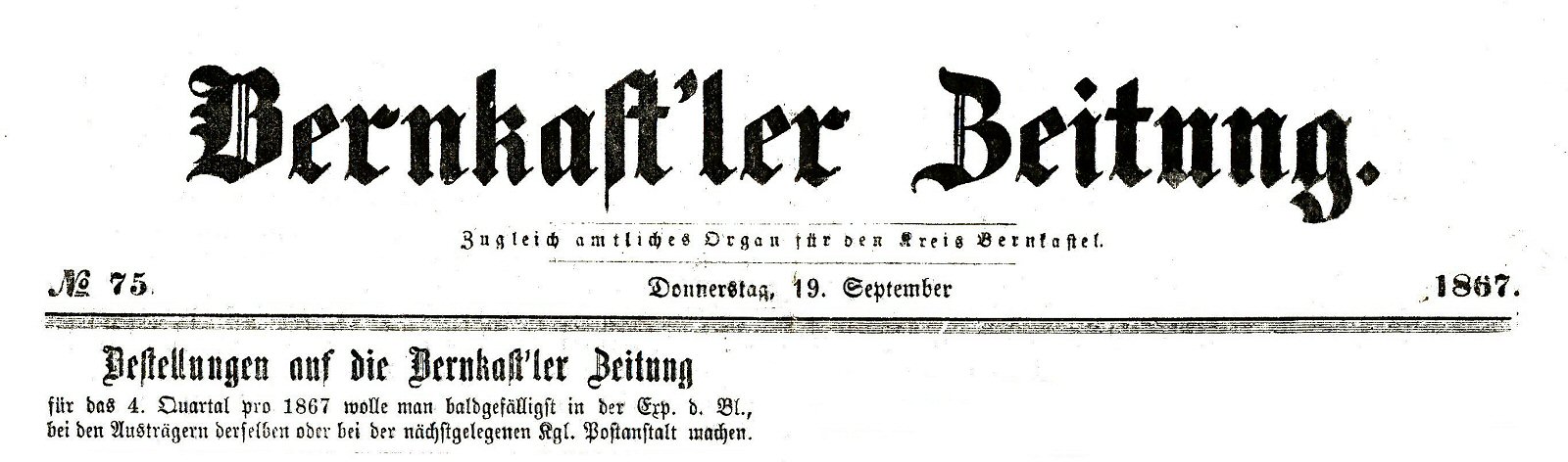 Berkast'ler Zeitung 1867