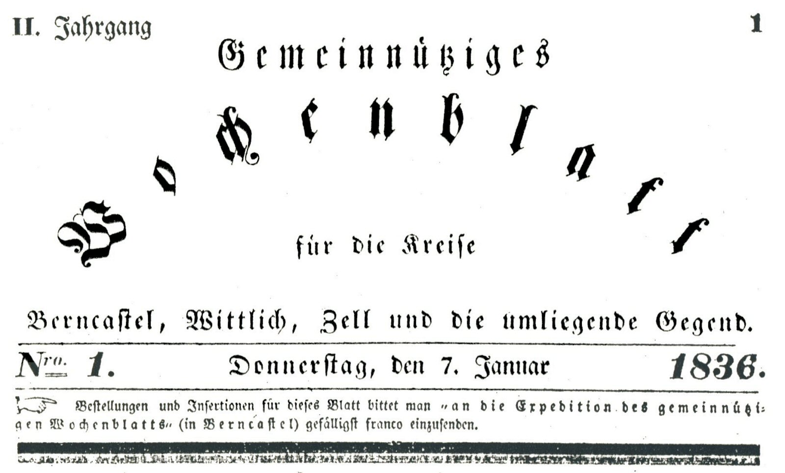 Wochenblatt 1836