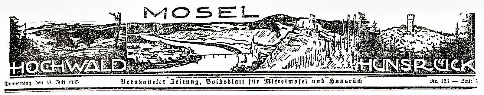 Hochwald Mosel Hunsrück 1935