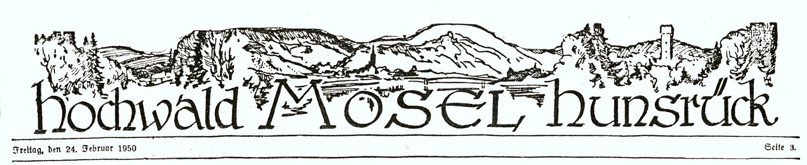 Hochwald Mosel Hunsrück 1950