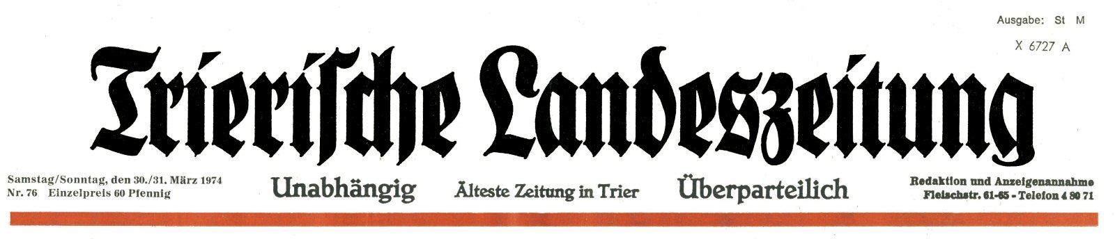 Trierische Landeszeitung 1974