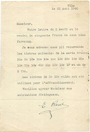 Postmaster letter 1940